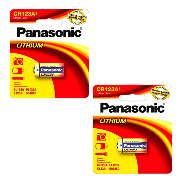 2 Piezas Cr-123 Panasonic No Recargable Cr123