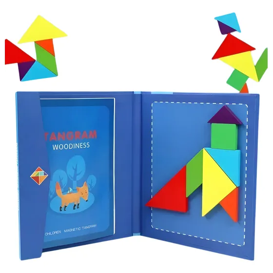 Gwj Tangram Criativo Quebra Cabeça Magnético 3d Jogo