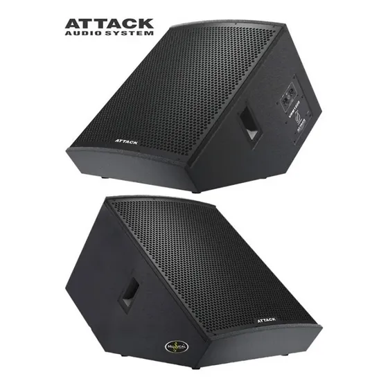 Caixa Retorno Monitor Attack Vrm1220 Vrm 1220 Passivo 200w Cor Preto