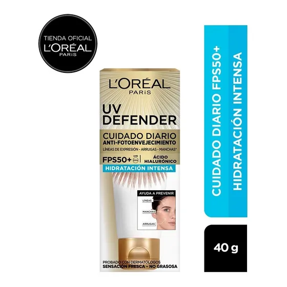 Protector Solar Loreal Paris Uv Defender +50 Hidratante 40g