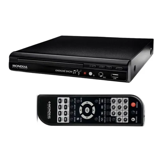 Dvd Player D-20 Com Karaokê Mp3 Usb Il Mondial Bivolt