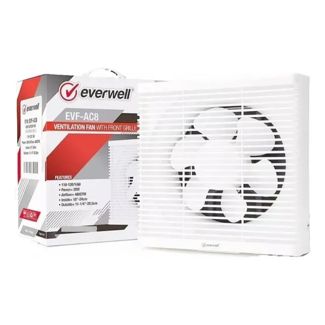 Extractor De Aire 10 Pulgadas Pared Everwell