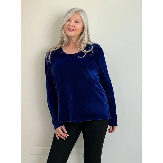 Sweater Plush Mujer Talle Grande Azul Negro 