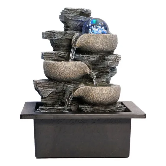 Fuente Agua Mediana 26cm Cascada Vasijas Interior Deco Tm Ct