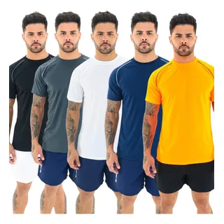 Kit 5 Camisetas Masculina Dry Fit Ultra Leve Tecnologica Kit 5 Camisetas Masculina Dry Fit Ultra Leve Tecnologica