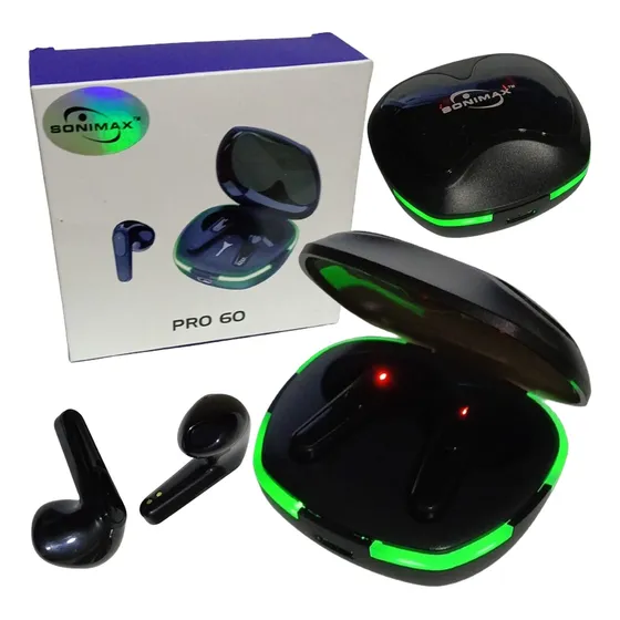Audífono Inalámbrico Bluetooth Con Estuche Recargable Pro 60