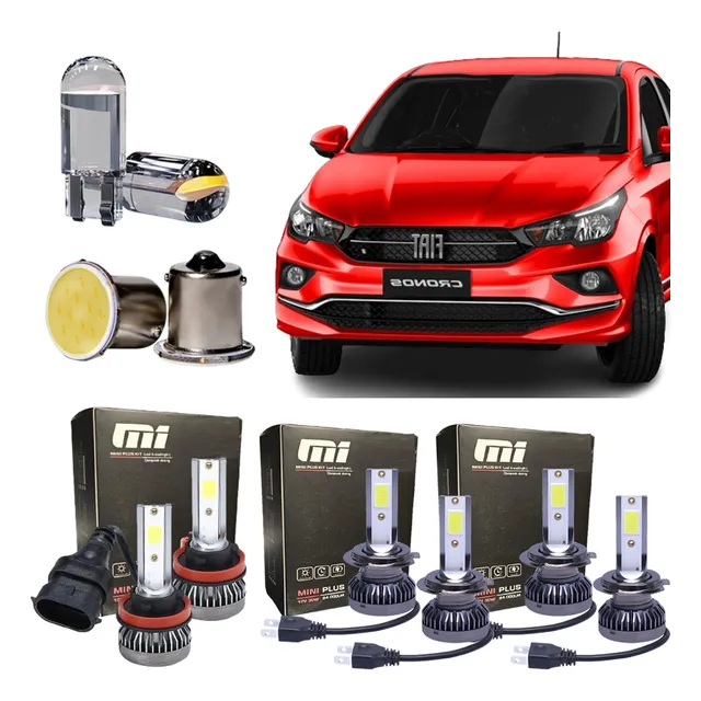 Lampara Cree Led Alta Baja Auxiliares T10 Fiat Argo Cronos