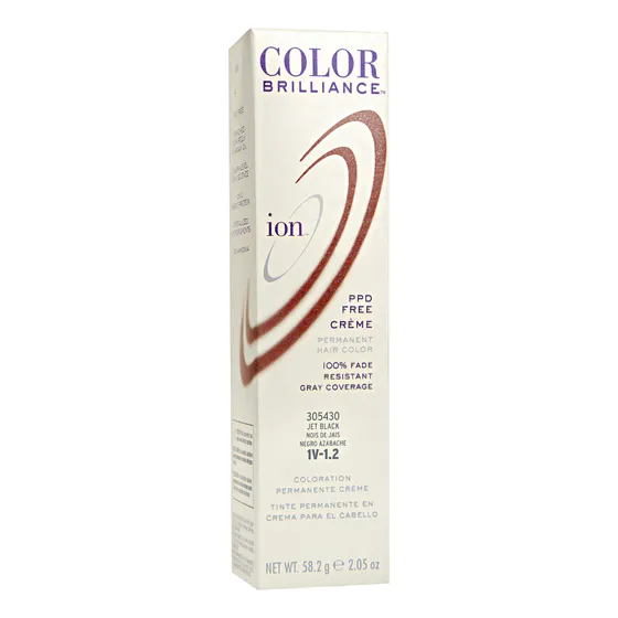 Tinte Permanente En Crema Ion Negro Azabache 1v