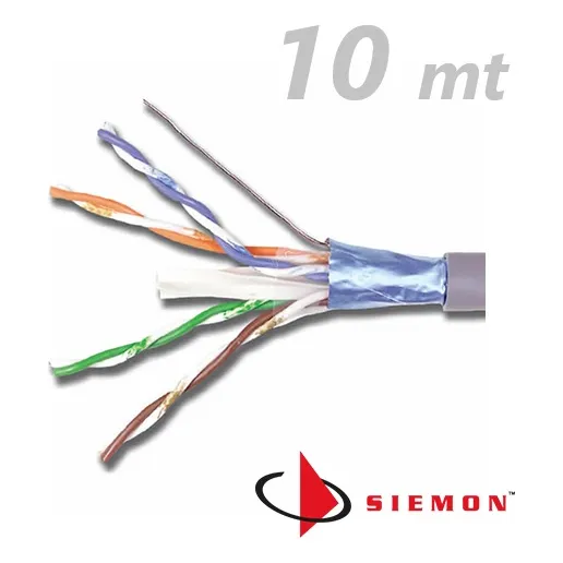 Cable Cat 6a 10gb Siemon Cobre Futp Foil Detal Tramo 10 Mts