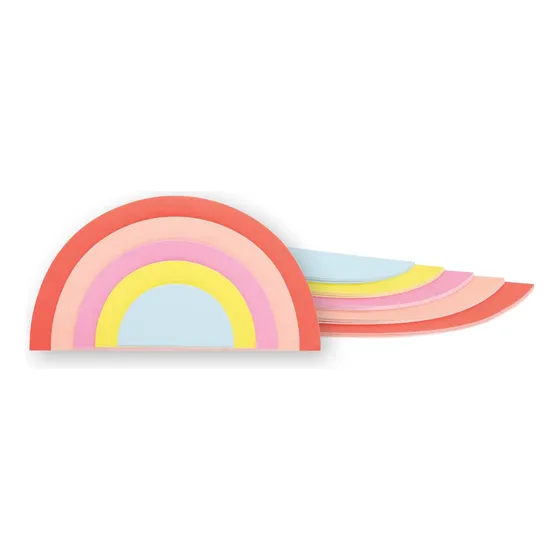 Cr Suministros De La Oficina De Gibson Rainbow Memo Pad, 5