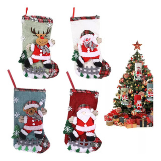 Botas De Navidad Para Colgar, Para Decoración Navideña 4pzs Botas De Navidad Para Colgar, Para Decoración Navideña 4pzs