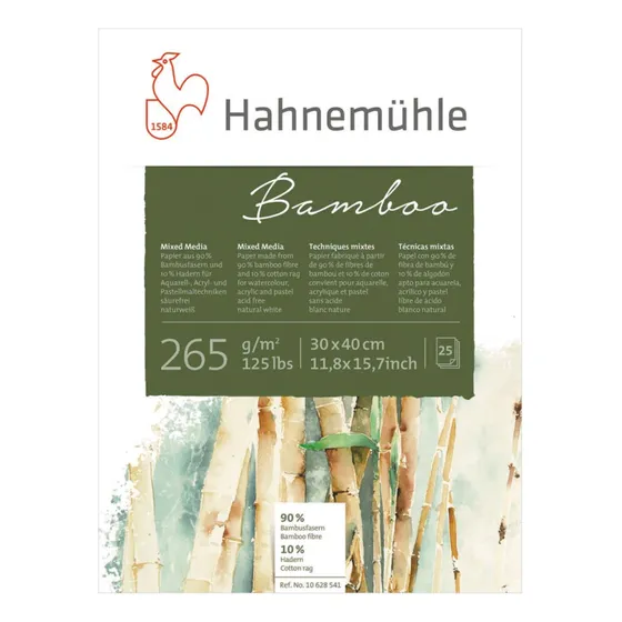 Block Técnica Mixta Hahnemuhle Bamboo 265gr 30x40cm 25hojas