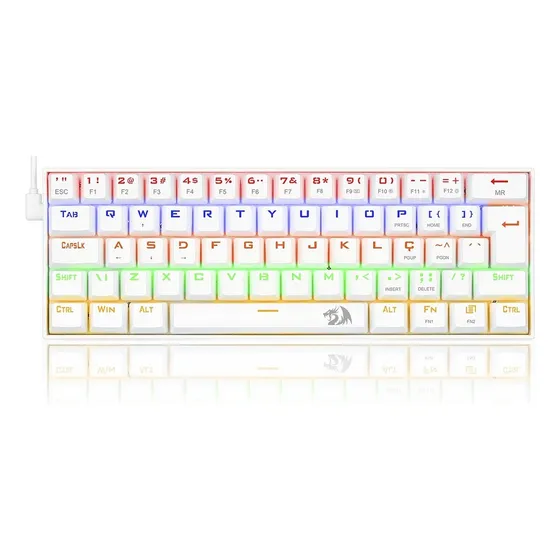 Redragon Lakshmi Rainbow Abnt2 Layout 60 Brown Lunar White