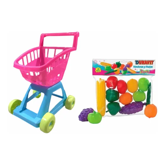 Combo Carrito De Compras + Frutas Verduras Duravit Regalo 