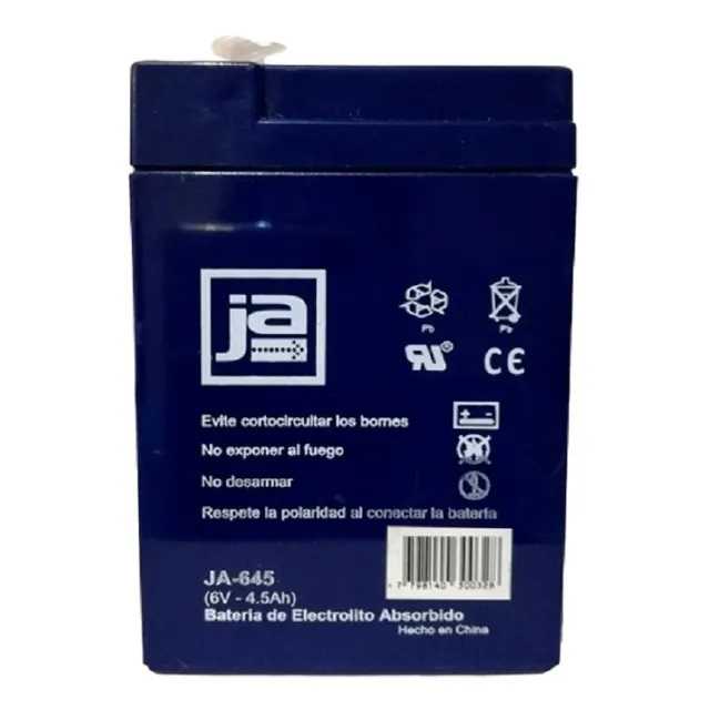 Batería Luz Emergencia Ja 6v 4.5 A/h Recargable