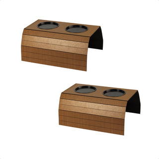 Kit 2 Un Esteira Porta Copos Suporte Braço Sofá Mdf Caramelo Kit 2 Un Esteira Porta Copos Suporte Braço Sofá Mdf Caramelo