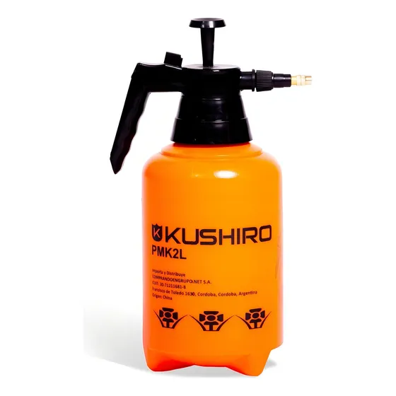 Pulverizador Fumigador De Mano 2lt Pico Bronce Insecticidas Color Naranja