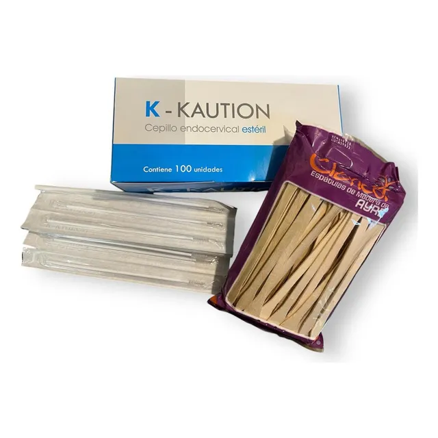 Pack Cepillo Endocervical X 100 + Espatula De Ayre X 100