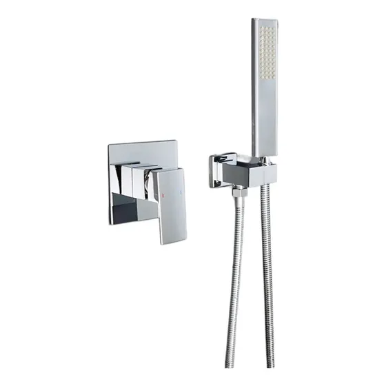 Griferia Ducha Mano Lluvia Para Baño Montado Pared