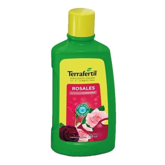 Terrafertil Fertilizante De Rosales Potenciado 750 Cc. Grow