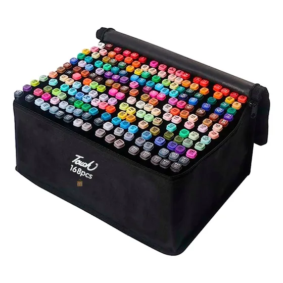 Marcadores De Diseño Touch Doble Punta Permanente 168 Pcs