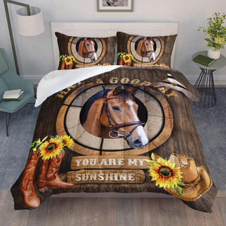 Ailonen Juego De Cama De Caballo Marrón Tamaño Doble Con Gir Ailonen Juego De Cama De Caballo Marrón Tamaño Doble Con Gir