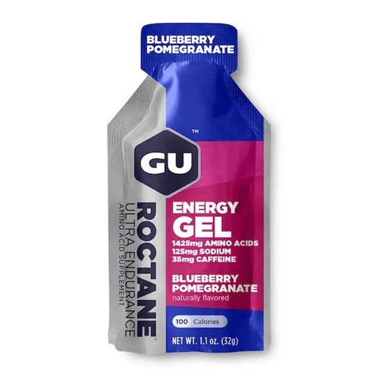 Suplemento En Gel Gu Roctane Carbohidratos Sabor Blueberry Pomegranate X 32g