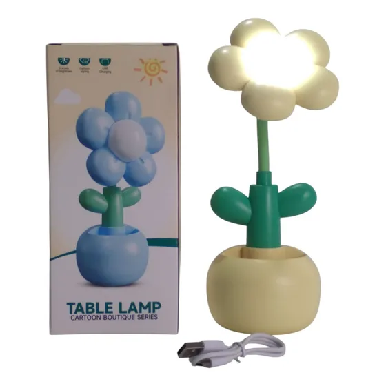 Lámpara De Mesa Made In China Modelo Flor Usb 23cm