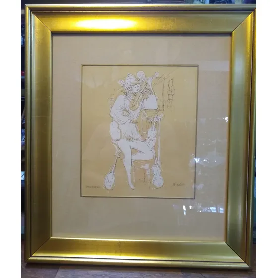 Serigrafía De Raúl Soldi 29/33  Violinista 
