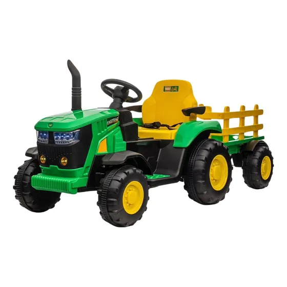 Tractor eléctrico Bang Toys a batería para niños con balde de color verde 110 V/220 V