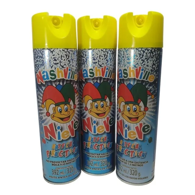 Nieve Artificial Espuma En Aerosol Nashville Carnaval X12