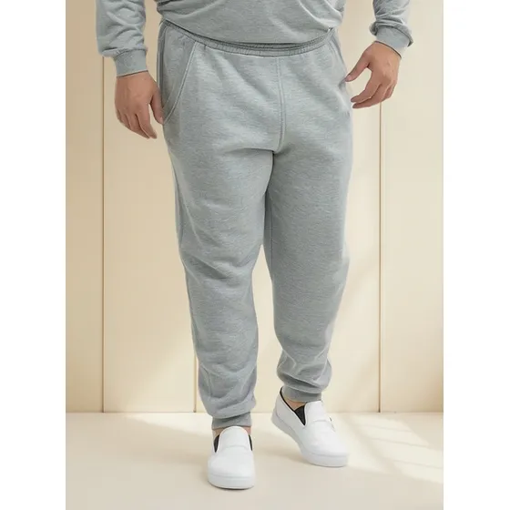 Calça Moletom Casual Flanelada Plus Size