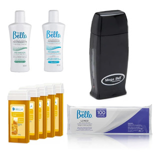 Kit Depilação Roll-on Mega Oleo Lenço Loção 5 Ceras 100lenco Kit Depilação Roll-on Mega Oleo Lenço Loção 5 Ceras 100lenco
