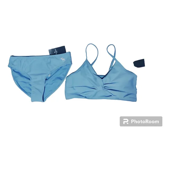 Traje De Baño Abercrombie Niñas Talla 13/14 Color: Azul