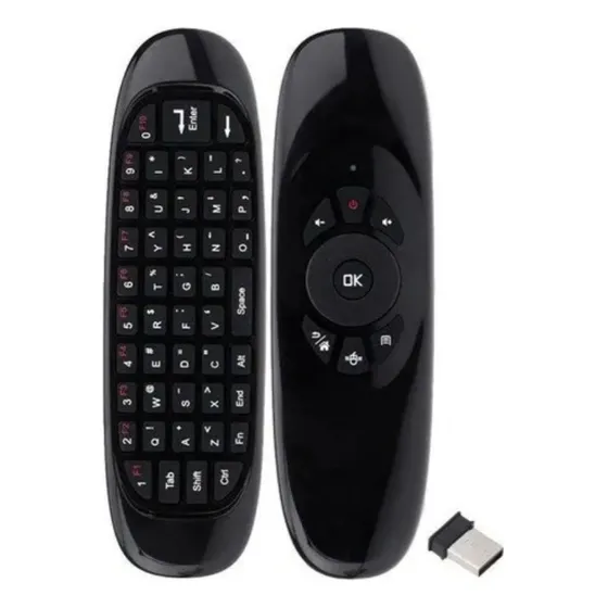 Controle Air Mouse Sem Comando De Voz 2.4ghz Giroscópio