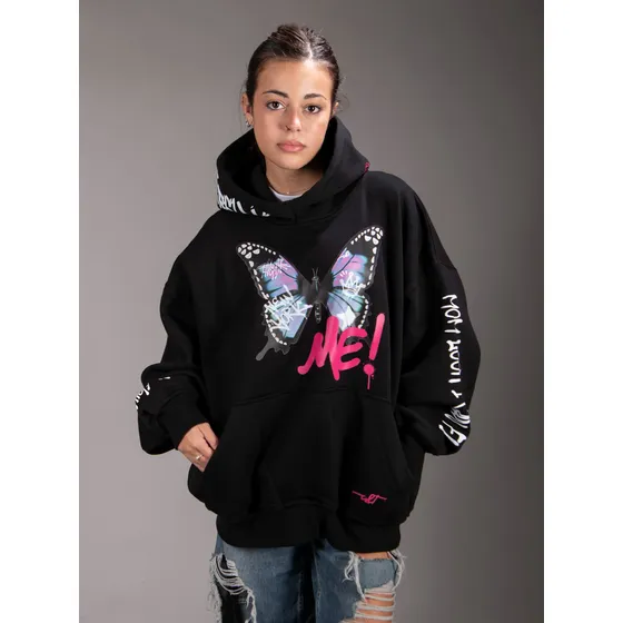 Buzo Hoodie Oversize Charlie & Thomy Mod. Butterfly Algodón