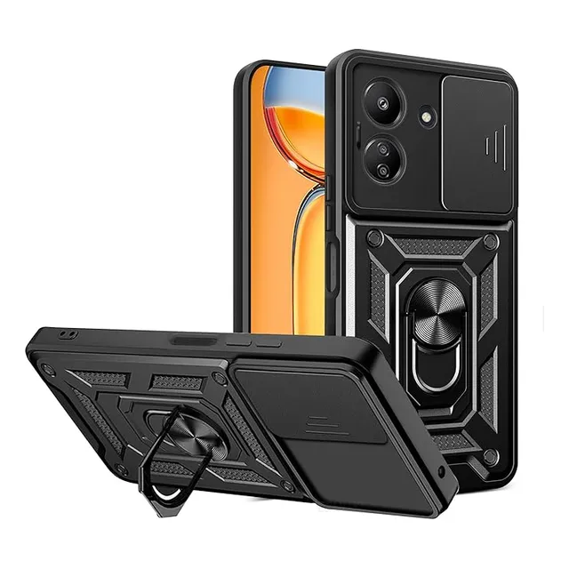 Funda Anillo Con Cubre Cámara Compatible Con Redmi 13c 4g