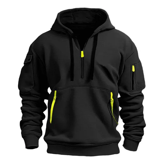 Chamarra De Sudadera Multibolsillos Ligera Para Hombre