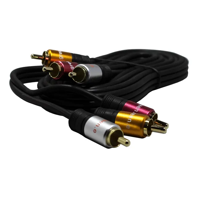 Cable Rca 2m Negro 3x3 Green-e Audio Y Video