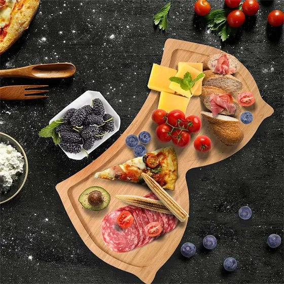 Agkrunn Divertida Tabla Aperitivo Madera Queso Tablero 10 