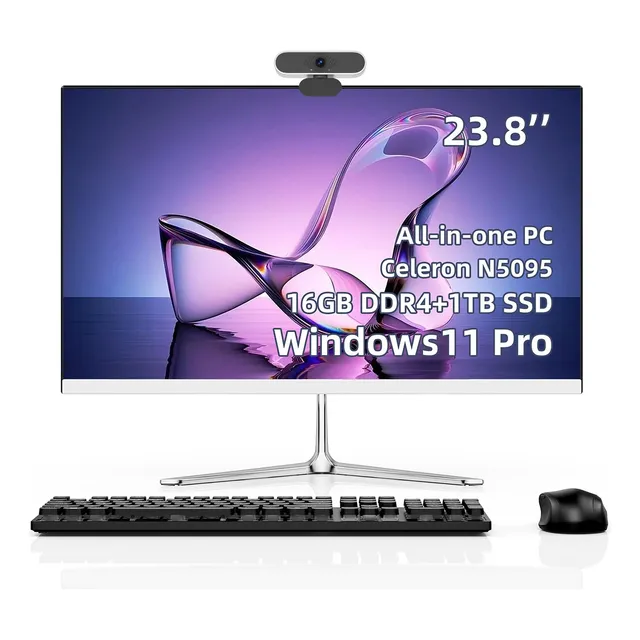 Pc Todo En Uno 23,8 Windows 11pro Intel N5095 16gb+1tb Ssd