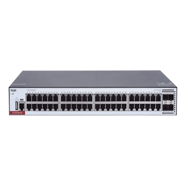 Ruijie Switch Administrable Capa 3 Con 48 Puertos Gigabit + 4 Sfp+ Para Fibra 10gb, Gestión Gratuita Desde La Nube.