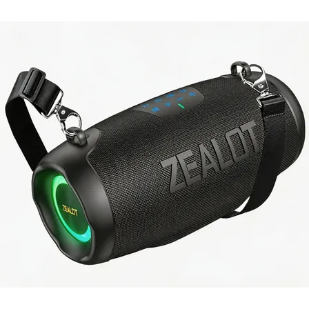Novo Zealot 160w Max Caixa De Som Bluetooth Portátil Hifi Preto 7.4v