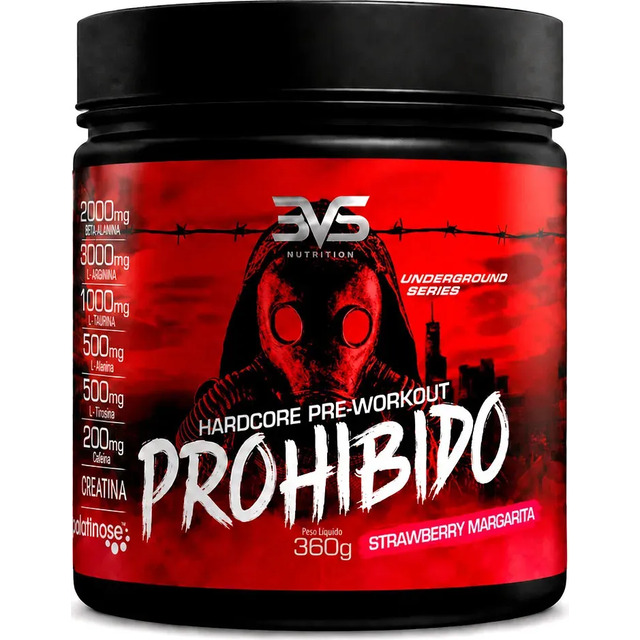 Prohibido Pré Treino 360g - Sabor: Strawberry Margarita (morango) - A Combinação Perfeita De 8 Ingredientes Que Proporcionam Energia Do Início Ao Fim Do Seu Treino Prohibido Pré Treino 360g - Sabor: Strawberry Margarita (morango) - A Combinação Perfeita De 8 Ingredientes Que Proporcionam Energia Do Início Ao Fim Do Seu Treino