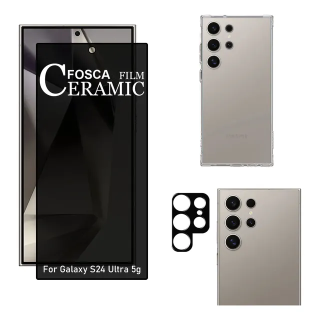 Kit Para S24 Ultra Película Privativa Fosca + Capa + Câmera