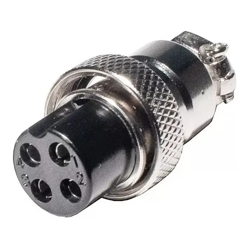 Conector Mike Femea 4 Vias Para Cabo - 10 Unidades