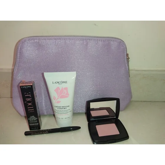 Set Lancome Original Rímel Lápiz Blush Crema Estuche 
