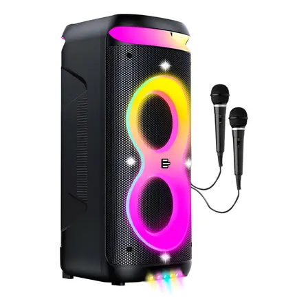 Caixa De Som Pulse Pulsebox 3 Sp511 Multiled 1400w -2 Mic