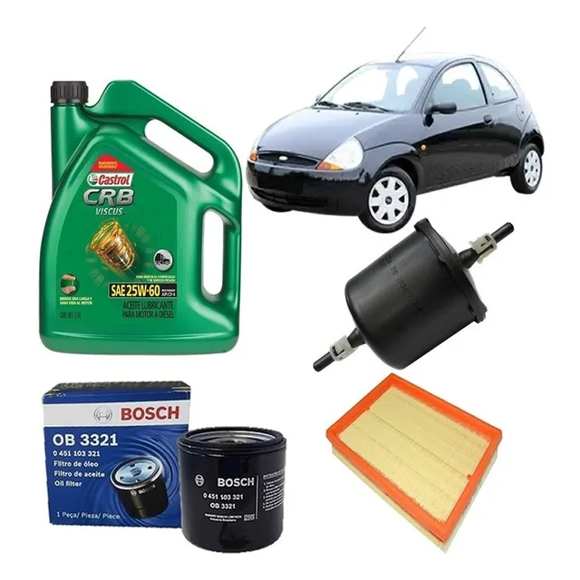 Kit 3 Filtros Ford Ka 1.3 Endura Castrol Viscus 25w60 C
