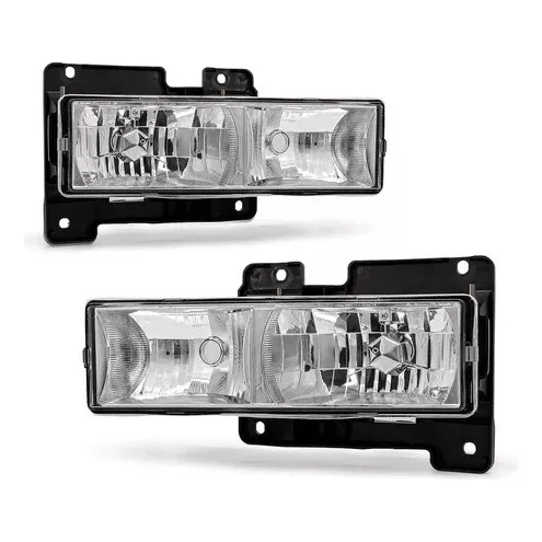 Faro Delantero Chevrolet Silverado Fondo Negro 1999-2002 Par